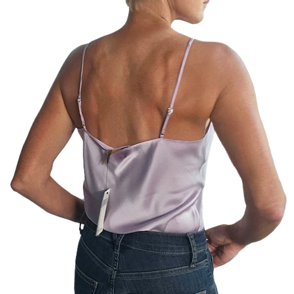 ❤️SPECIAL❤️NWT. POLO RALPH LAUREN Satin V-Neck Cami In Lavender - Picture 9 of 14